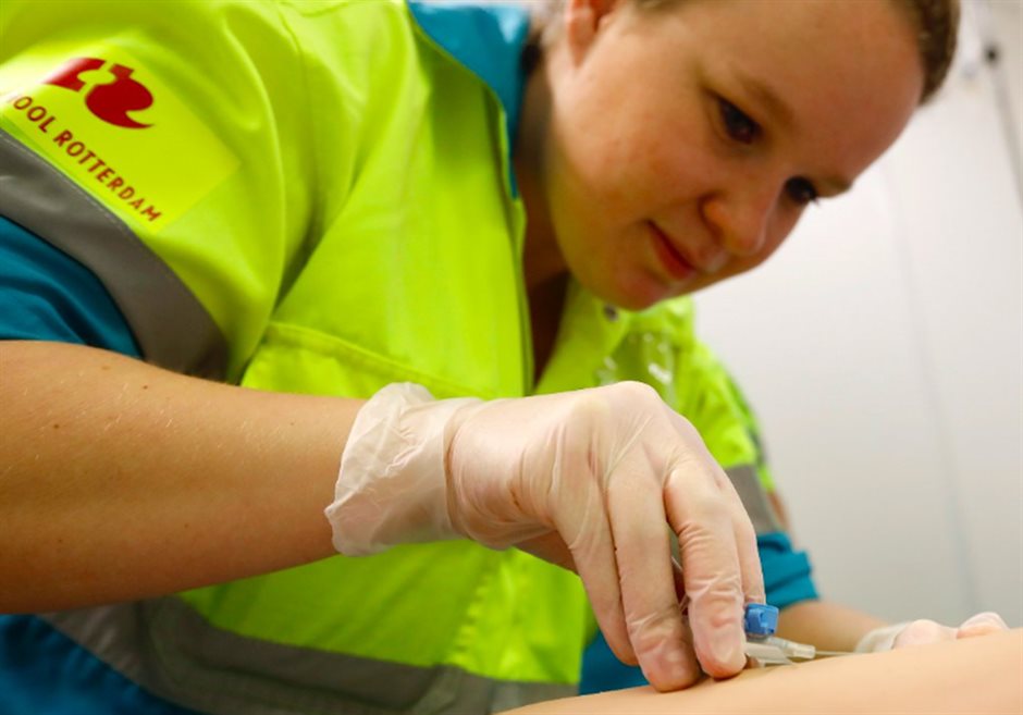 Marielle aan het werk