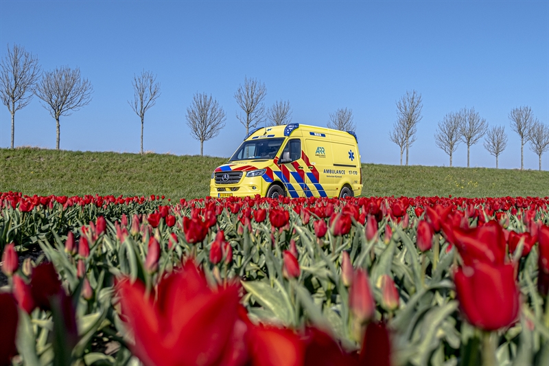 Ambulance tussen de tulpen - NIENfotografie